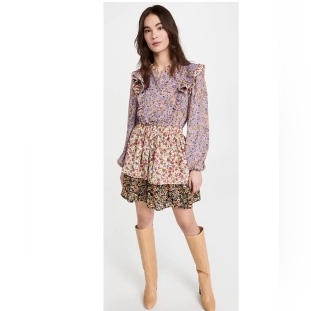 Tuckernuck English Factory  Floral Multi Color Mini Dress S NWOT